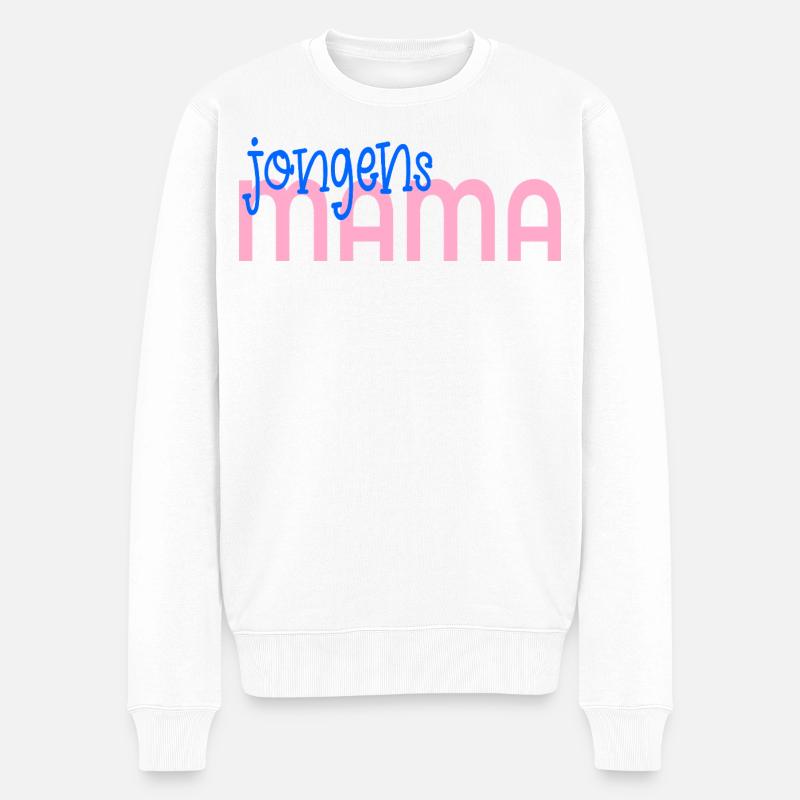 Jungs-Mama - Männer Premium Bio Pullover - Weiß