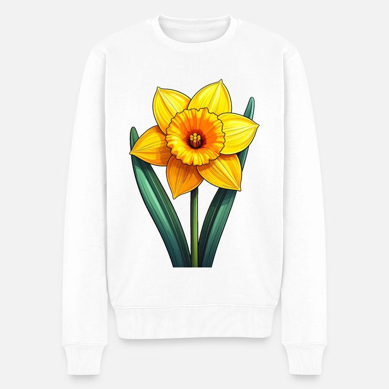 Jonquille / Jonquille - Pull Premium bio Homme - blanc