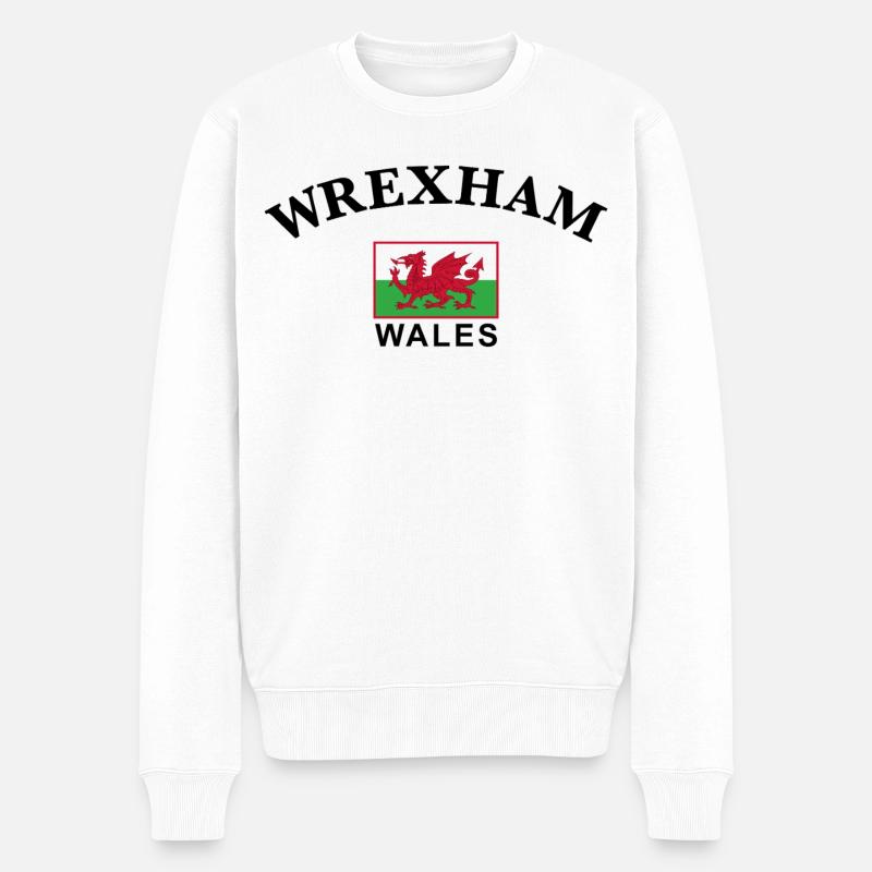 Wrexham, Pays de Galles - Pull Premium bio Homme - blanc