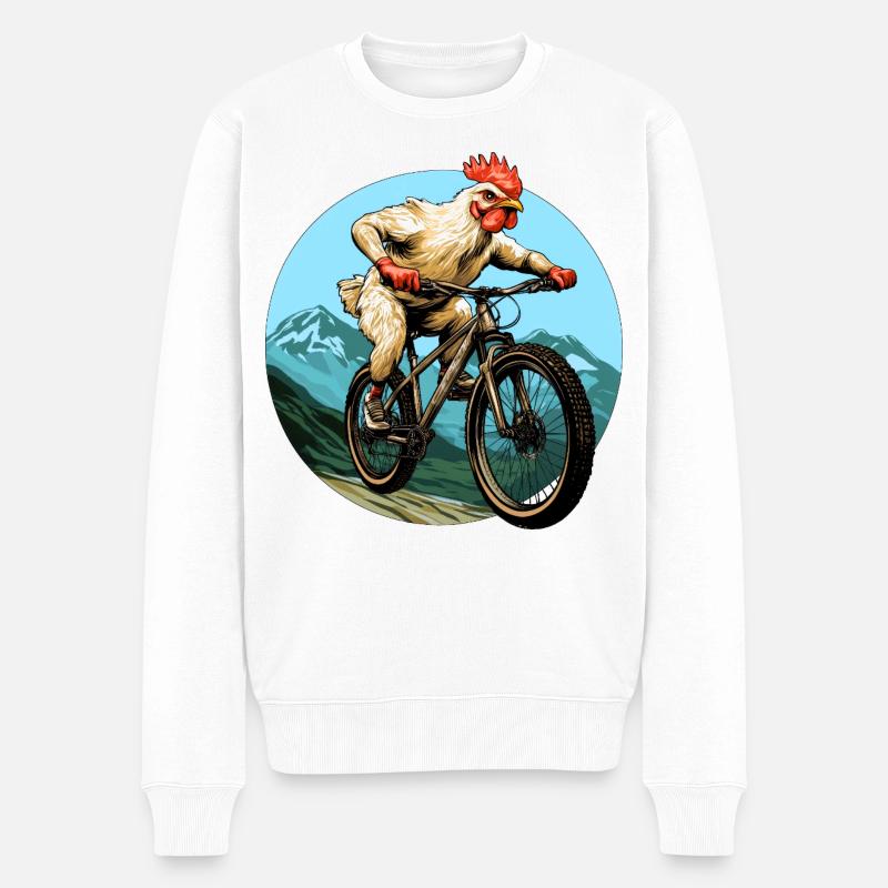 Vélo de poulet - Pull Premium bio Homme - blanc