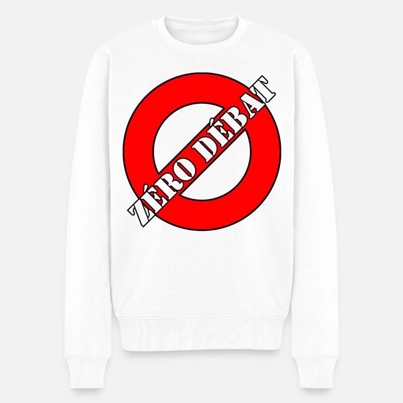 ZÉRO DÉBAT. - Pull Premium bio Homme - blanc