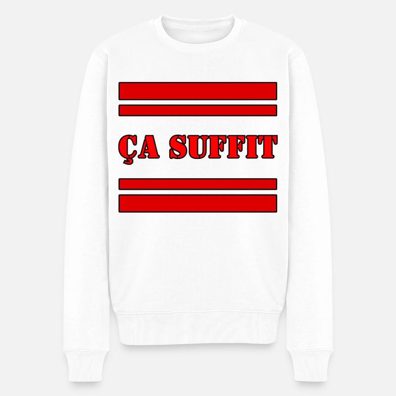 ÇA SUFFIT. - Pull Premium bio Homme - blanc