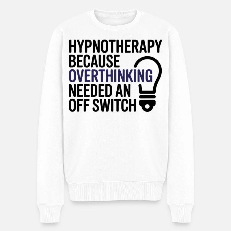 Hypnotiseur Hypnothérapie Interrupteur Off Off Pro - Pull Premium bio Homme - blanc