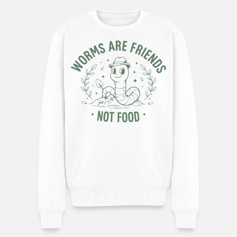 Les vers sont amis - Pull Premium bio Homme - blanc