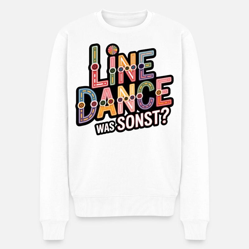 Line Dance Was Sonst? - Männer Premium Bio Pullover - Weiß