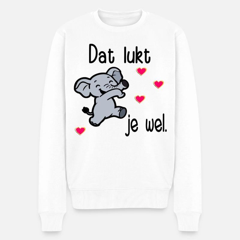 Examens Motivation Éléphant - Pull Premium bio Homme - blanc