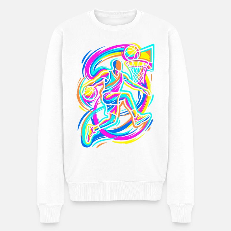 Dunk de basket-ball - Pull Premium bio Homme - blanc