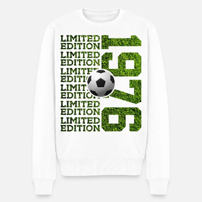 LIMITED EDITION 1976 FUßBALL 50. GEBURTSTAG - Männer Premium Bio Pullover - Weiß