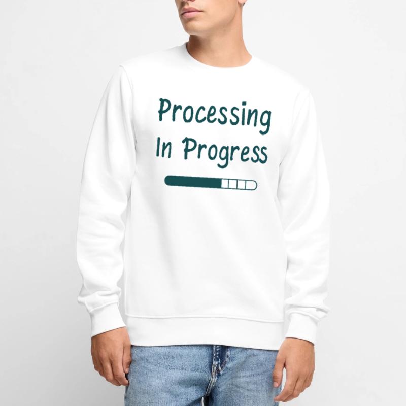 Processing In Progress Loading Bar Statement Men's Premium Organic Jumper
