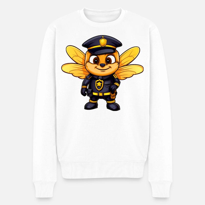 Bienen Polizei - Männer Premium Bio Pullover - Weiß