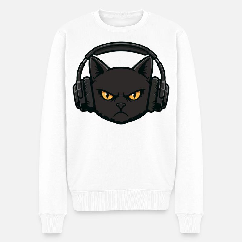 Headset Alpha Chat Musique Casque - Pull Premium bio Homme - blanc