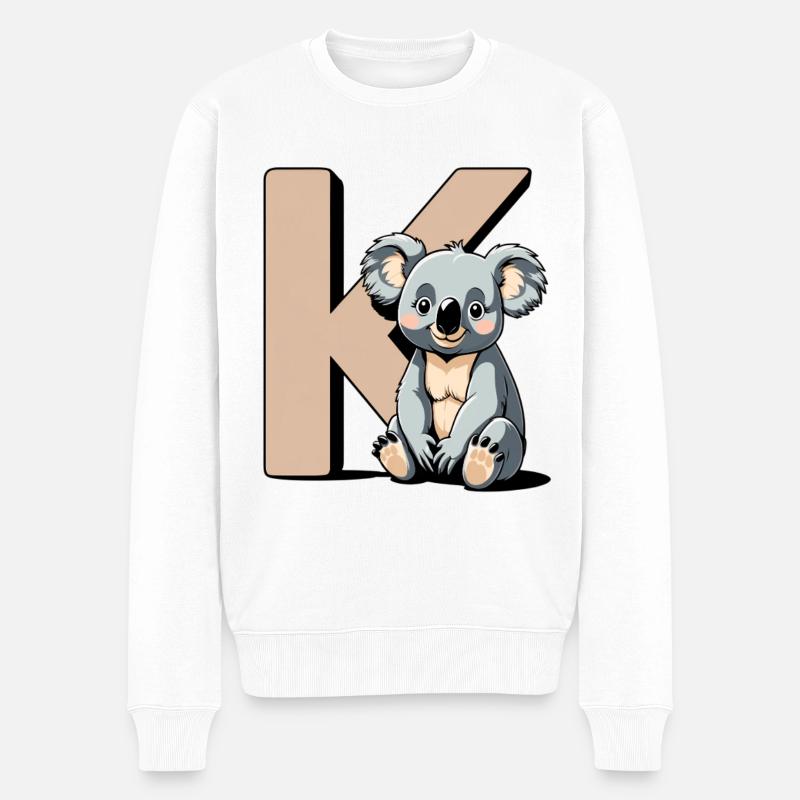 Conception des lettres KoalaK - Pull Premium bio Homme - blanc