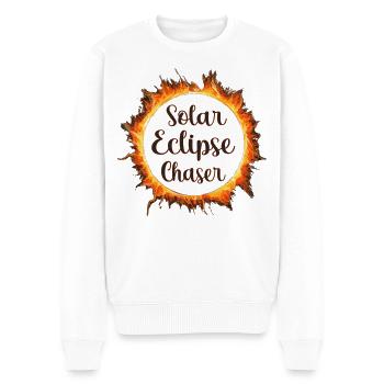 Solar eclipse chaser - Männer Premium Bio Pullover - Weiß - Vorne - Thijin (182cm)