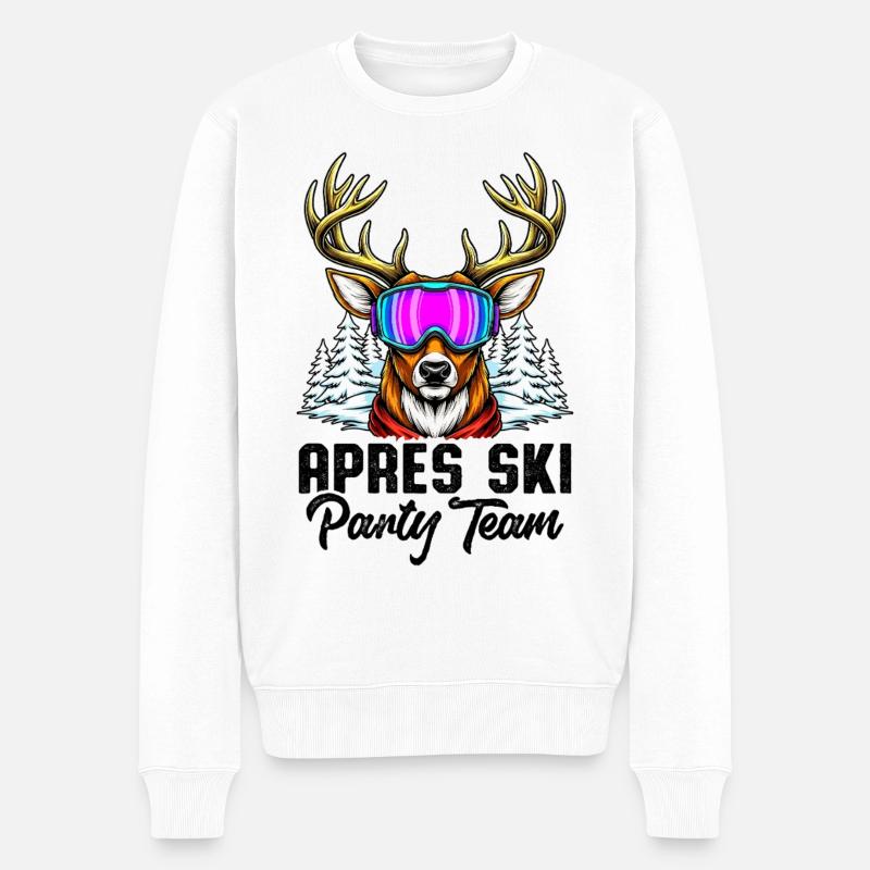 Apres Ski Party Team - Männer Premium Bio Pullover - Weiß