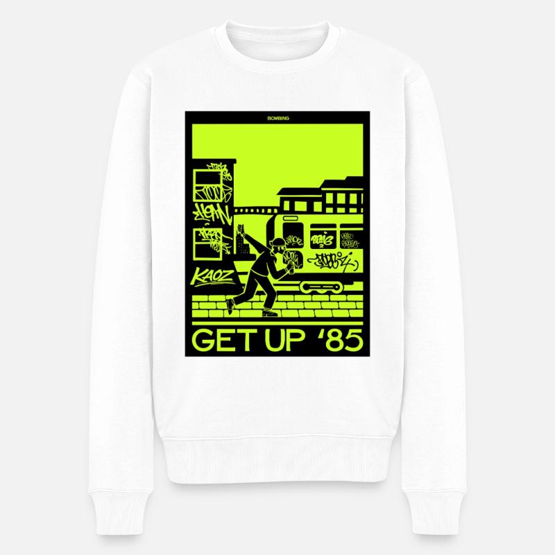 Griffonnez 85 Graffiti Runner - Pull Premium bio Homme - blanc