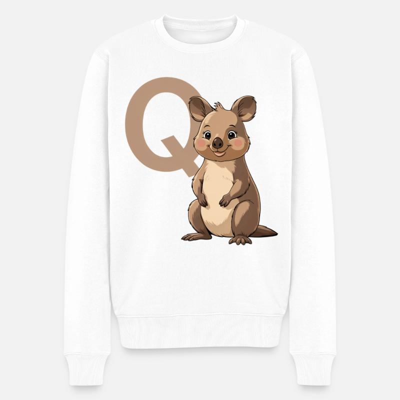 Koala mit Q Mascot-Design - Männer Premium Bio Pullover - Weiß