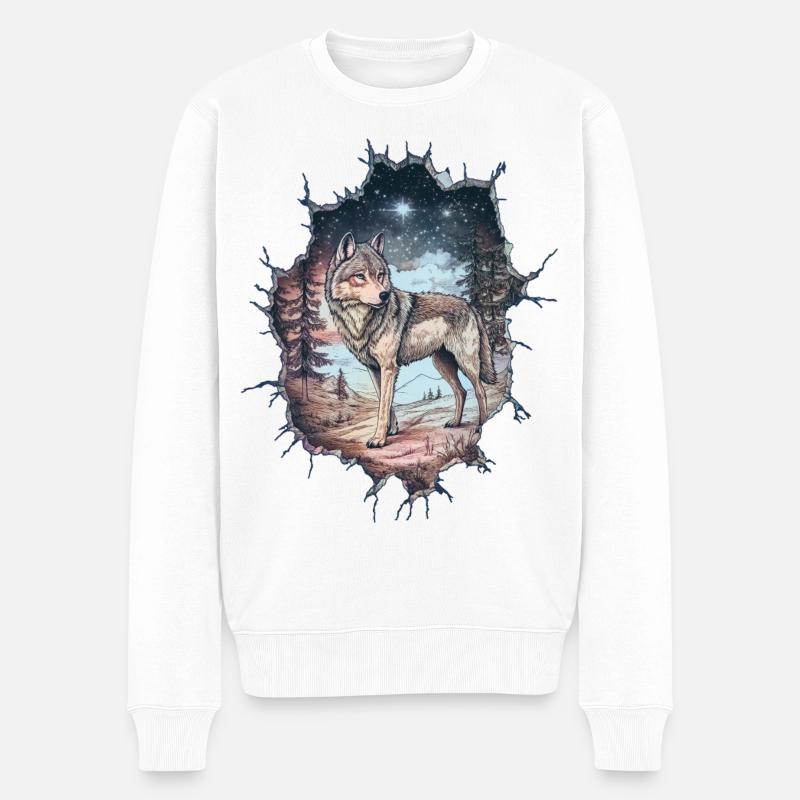 Loup - Pull Premium bio Homme - blanc