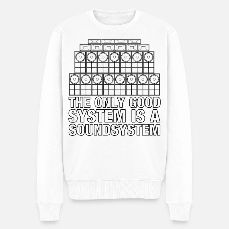 Sound System Reggae Bass Jungle - Pull Premium bio Homme - blanc