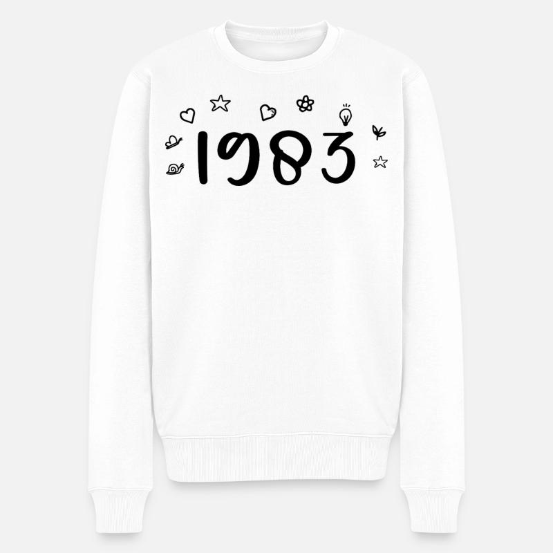 1983 Anniversaire 1983 Retro 1983 - Pull Premium bio Homme - blanc