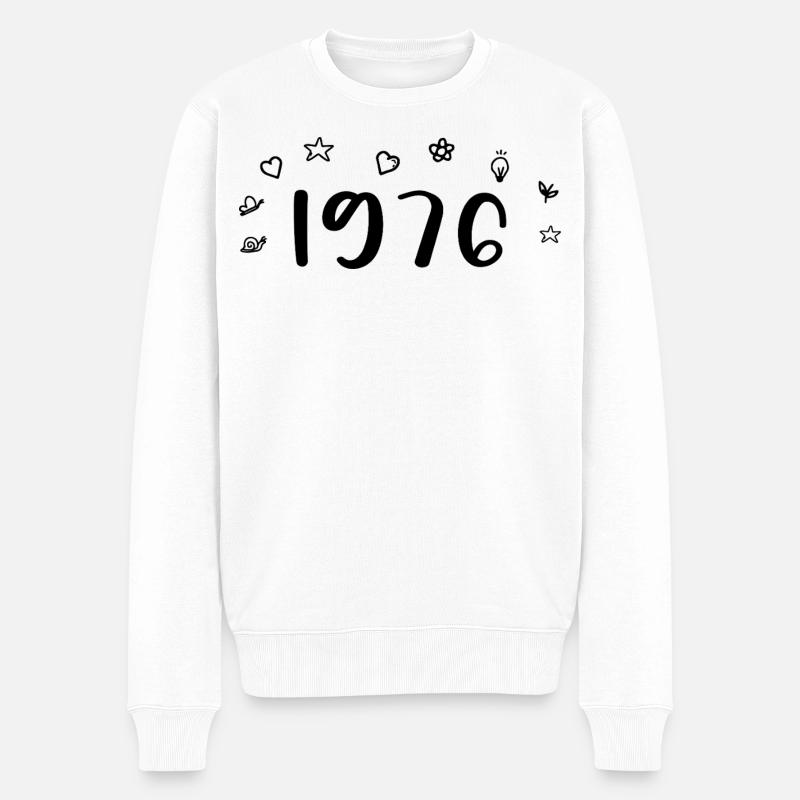 1976 Anniversaire 1976 Retro 1976 - Pull Premium bio Homme - blanc