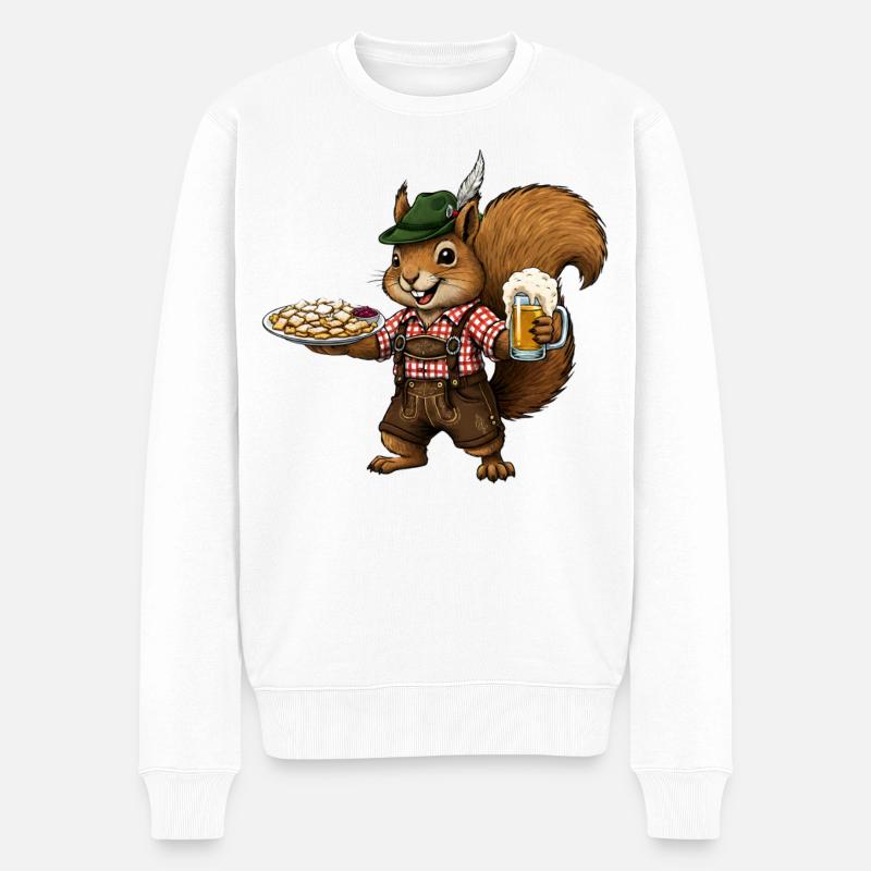 Eichhörnchen Tracht Kaiserschmarrn Kaiserschmarren - Männer Premium Bio Pullover - Weiß