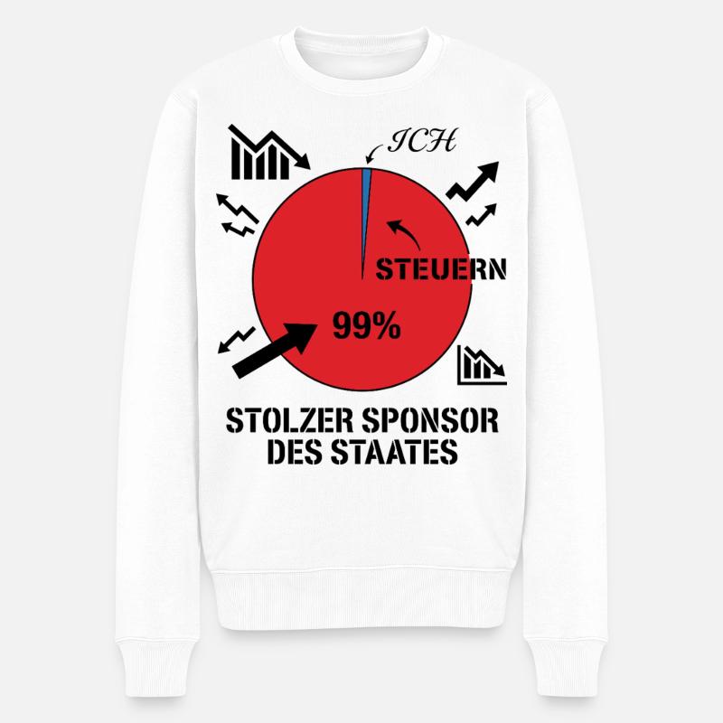 Stolzer Sponsor des Staates - Männer Premium Bio Pullover - Weiß