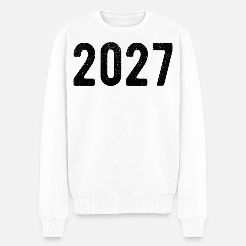2027 - Männer Premium Bio Pullover - Weiß