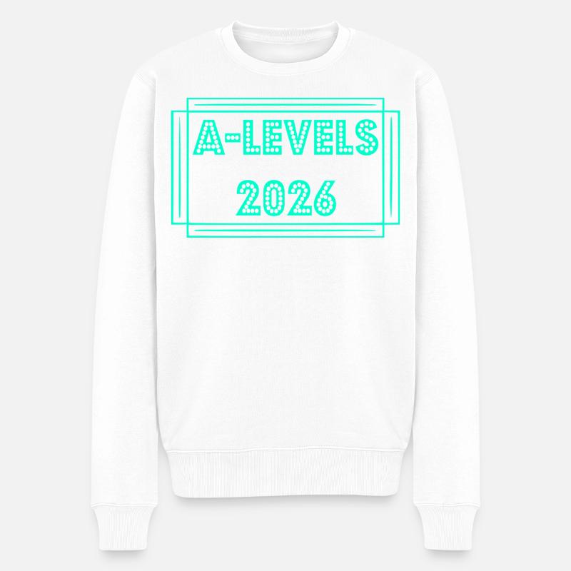A-Levels Abschluss 2026 - Männer Premium Bio Pullover - Weiß