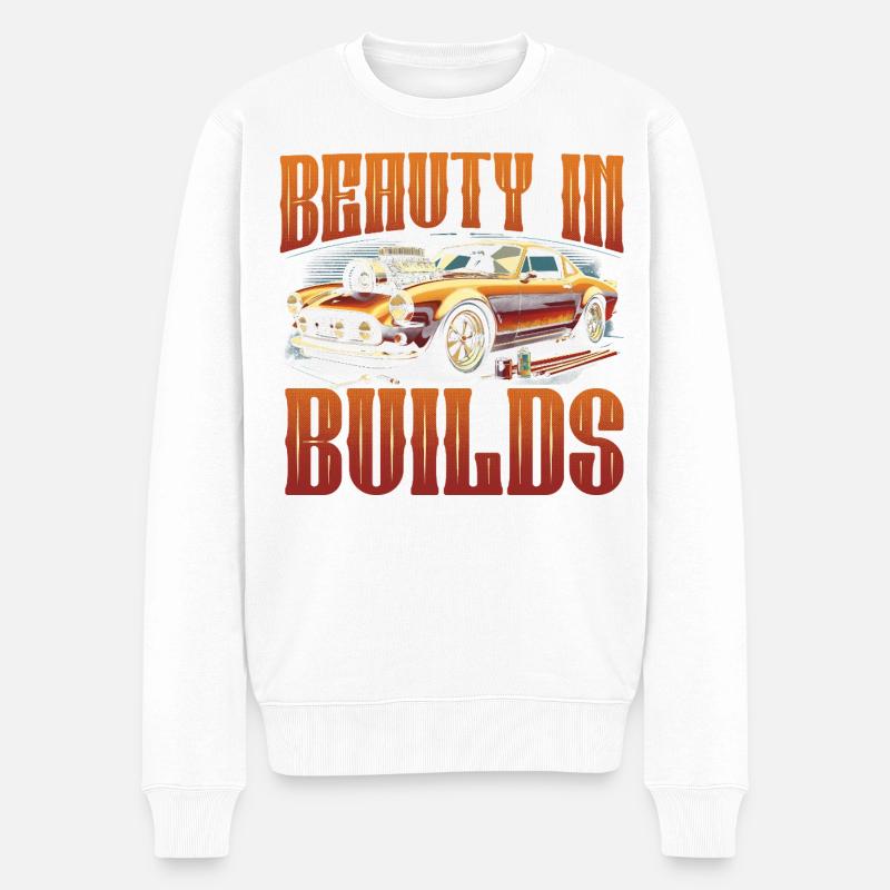 Restauration automobile beauté dans les constructions - Pull Premium bio Homme - blanc