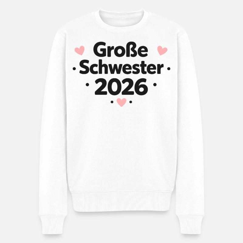 Große Schwester 2026 - Männer Premium Bio Pullover - Weiß