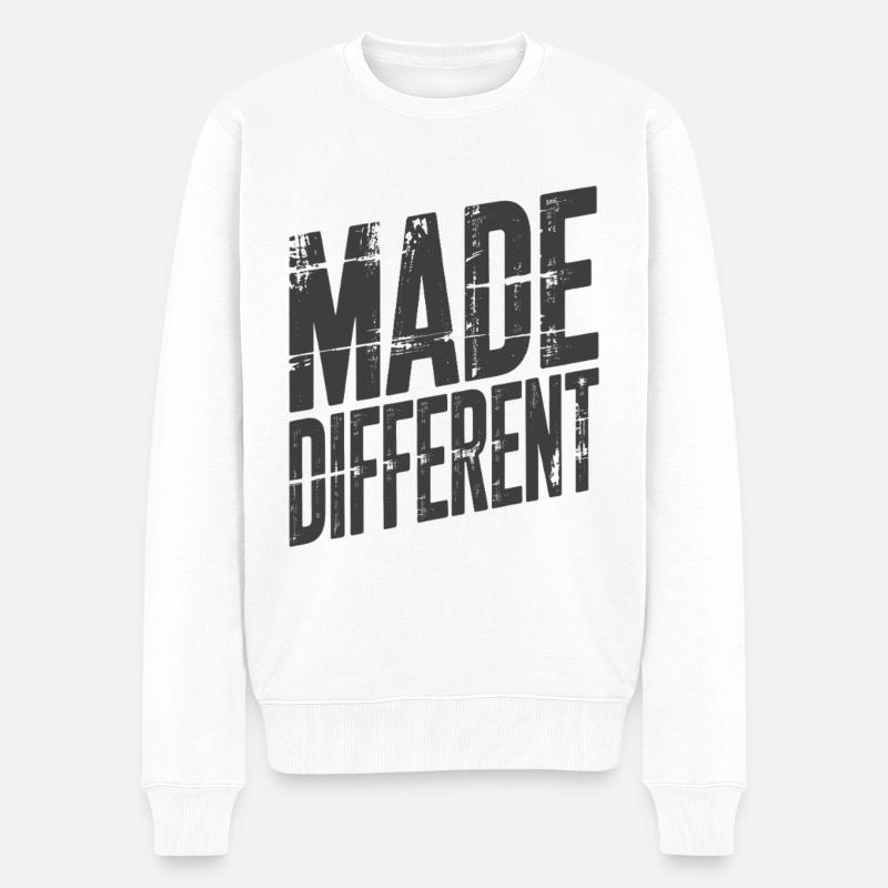 Anders gemacht, einzigartig gedacht - Männer Premium Bio Pullover - Weiß