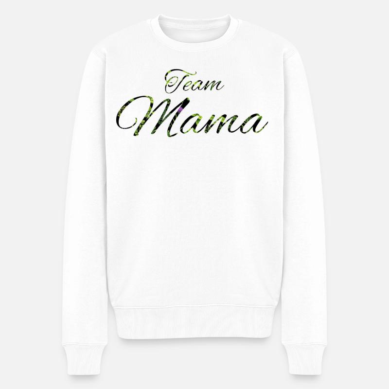 Bonne Année Grüne Blätter Script - Männer Premium Bio Pullover - Weiß