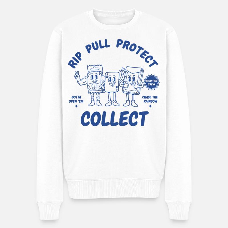 Rip zieh Protect Sammelkarten-Booster-Crew - Männer Premium Bio Pullover - Weiß