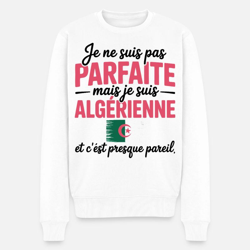 Je ne suis pas parfaite mais je suis Algerienne - Pull Premium bio Homme - blanc