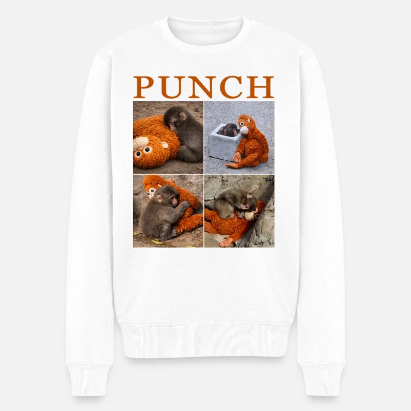 Team Monkey Punch  - Männer Premium Bio Pullover - Weiß