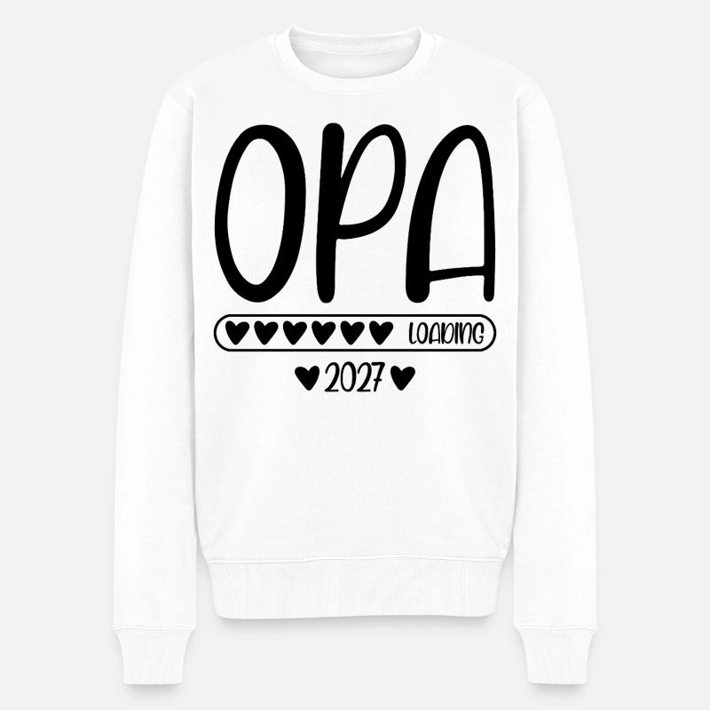 Opa 2027 loading - Männer Premium Bio Pullover - Weiß