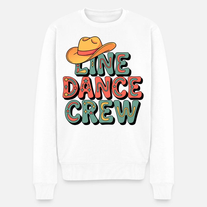 Line Dance Crew Retro - Ekologiczna męska bluza Premium - biały
