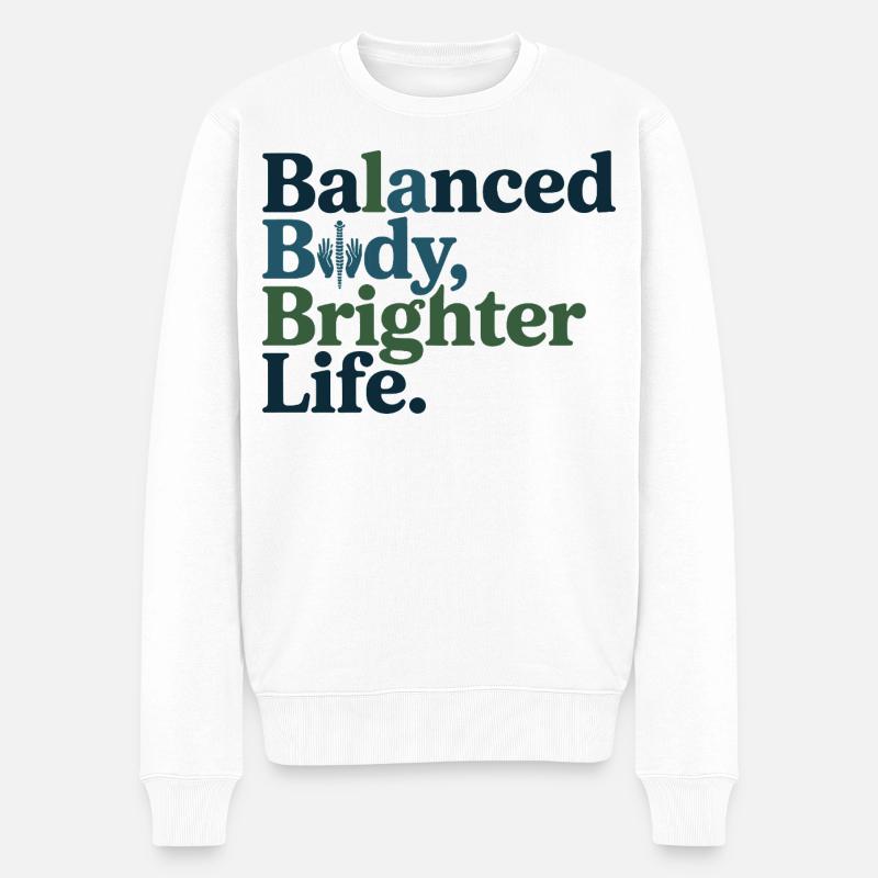Osteopath Balanced Body Brighter Life Professional - Männer Premium Bio Pullover - Weiß