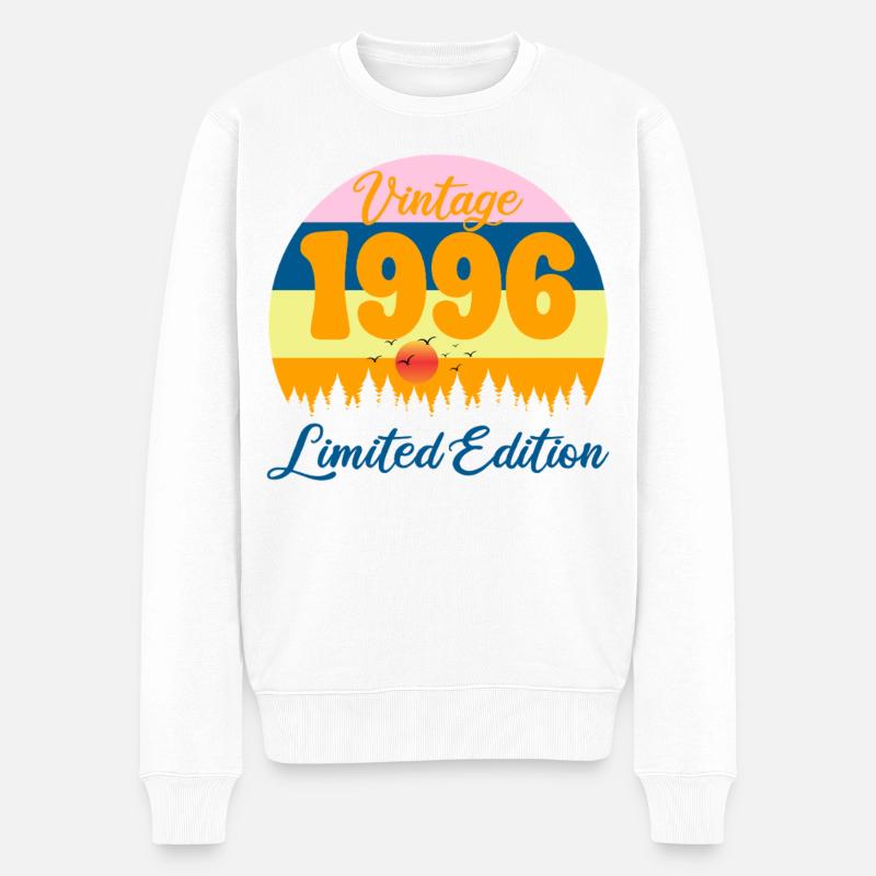 30-jähriges Jubiläumsgeschenk 1996 Jubiläum - Männer Premium Bio Pullover - Weiß