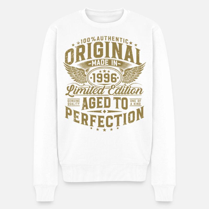 Cadeau d’anniversaire original de 1996 - Pull Premium bio Homme - blanc
