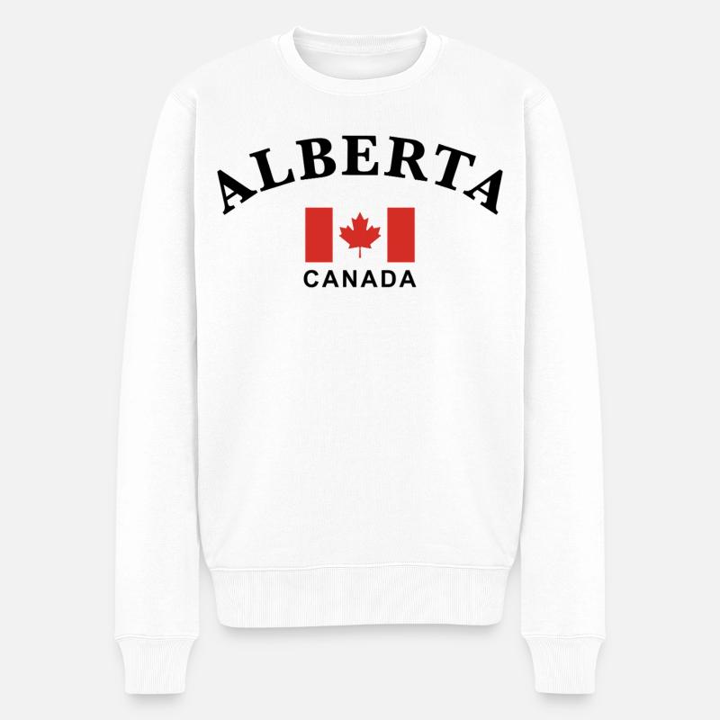Alberta, Kanada - Männer Premium Bio Pullover - Weiß