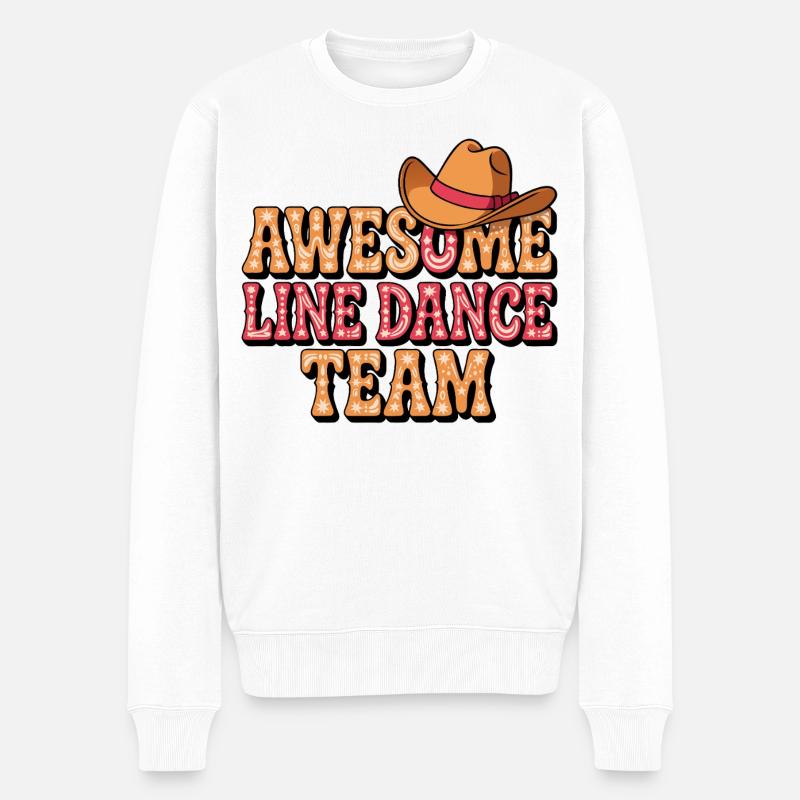 Awesome Line Dance Team - Männer Premium Bio Pullover - Weiß