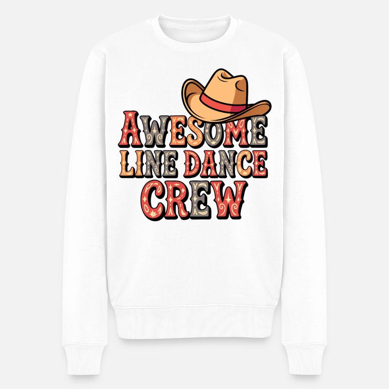 Awesome Line Dance Crew - Männer Premium Bio Pullover - Weiß