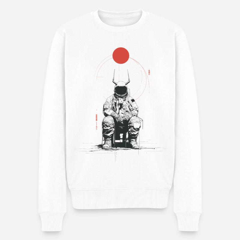 Silhouette en orbite - Pull Premium bio Homme - blanc