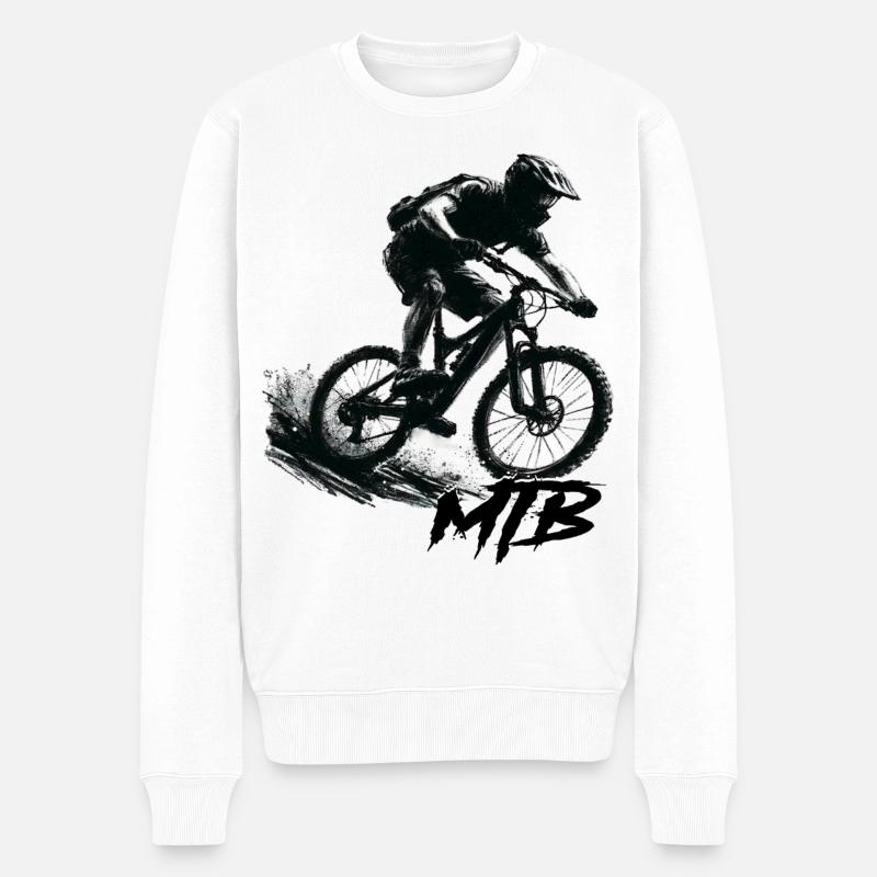 Mtb - Männer Premium Bio Pullover - Weiß