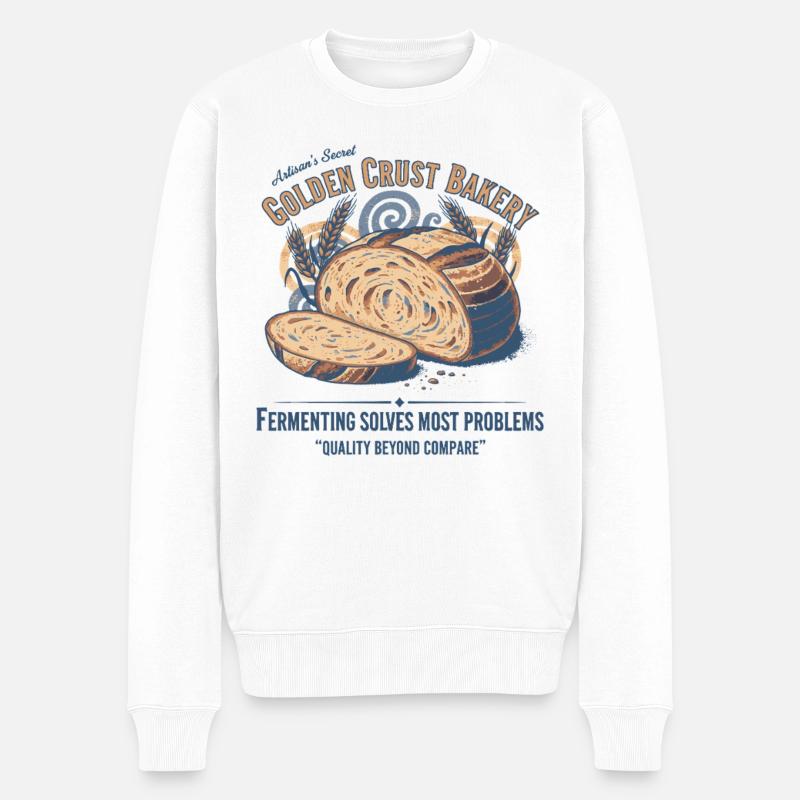 Sourdough Bread Baking Baker Sourdough Starter - Men's Premium Organic Jumper - white