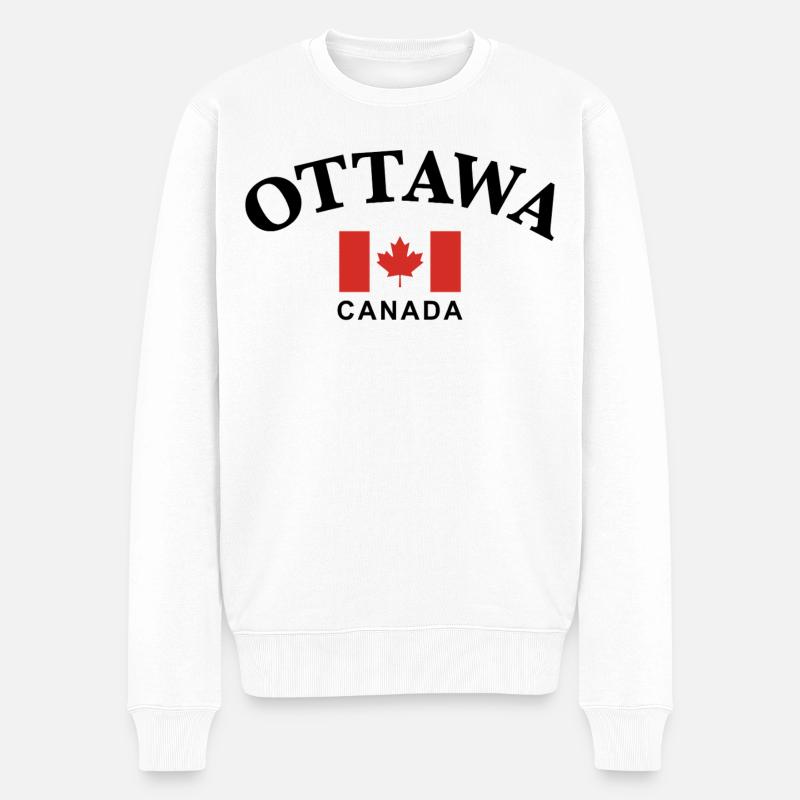 Ottawa, Kanada - Männer Premium Bio Pullover - Weiß