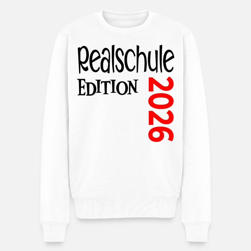 Realschulabschluss 2026 Abschluss Realschülerin - Männer Premium Bio Pullover - Weiß
