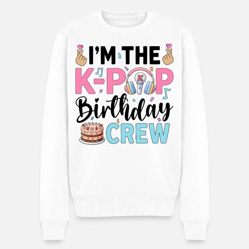 Je suis l’équipe d’anniversaire K-Pop - Pull Premium bio Homme - blanc