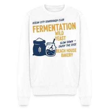 Sourdough Bread Baking Baker Sourdough Starter Jar - Männer Premium Bio Pullover - Weiß - Vorne - Thijin (182cm)
